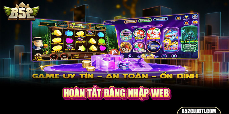 Hoàn tất đăng nhập web